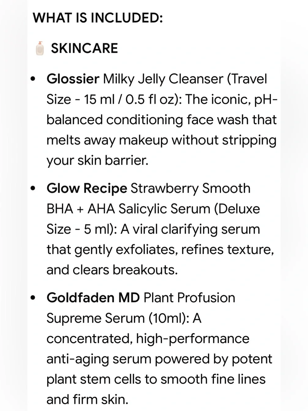 Luxury Beauty Bundle Glossier Glow Recipe Fable & Mane New Sephora Travel Set